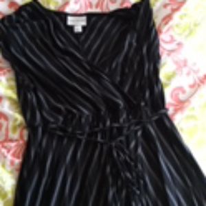 Black and grey t shirt crossover dress